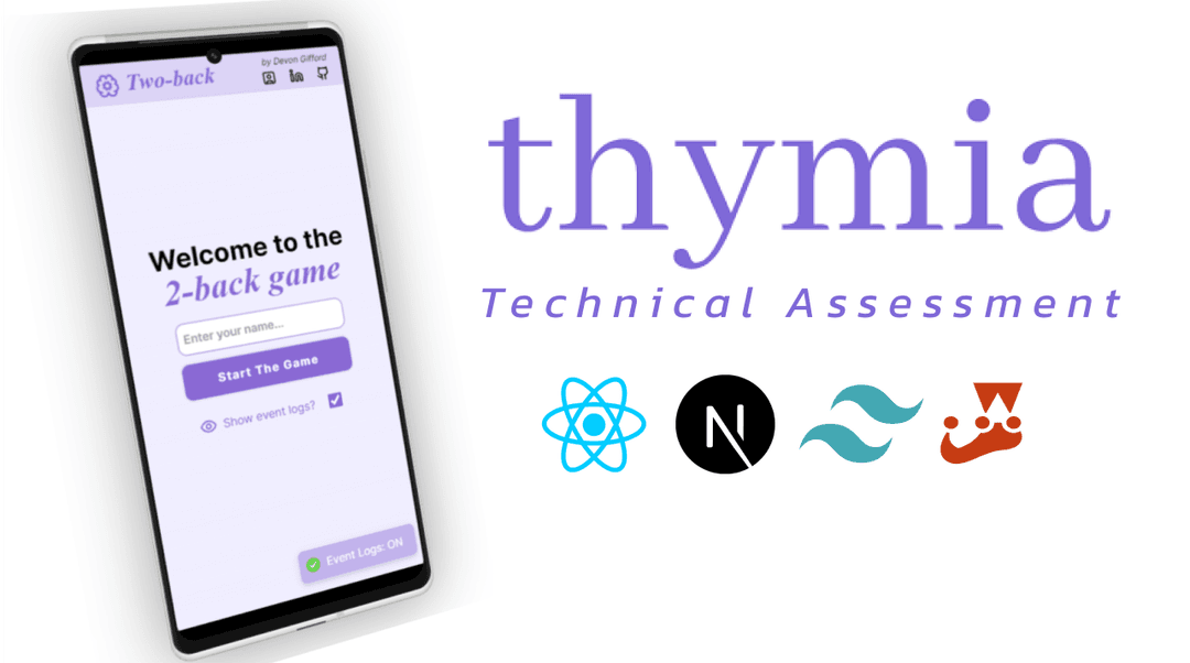 Thymia 2-back Game Project Image